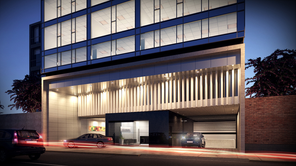 Edificio empresarial El Almirante en Lince por Vértice Arquitectos Lima Perú