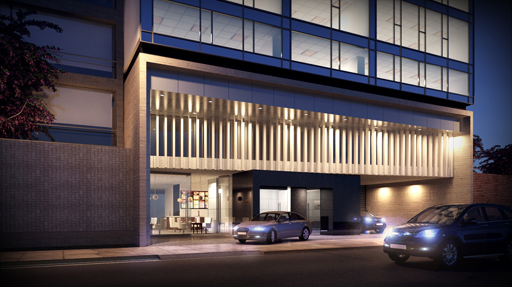 Edificio empresarial El Almirante en Lince por Vértice Arquitectos Lima Perú