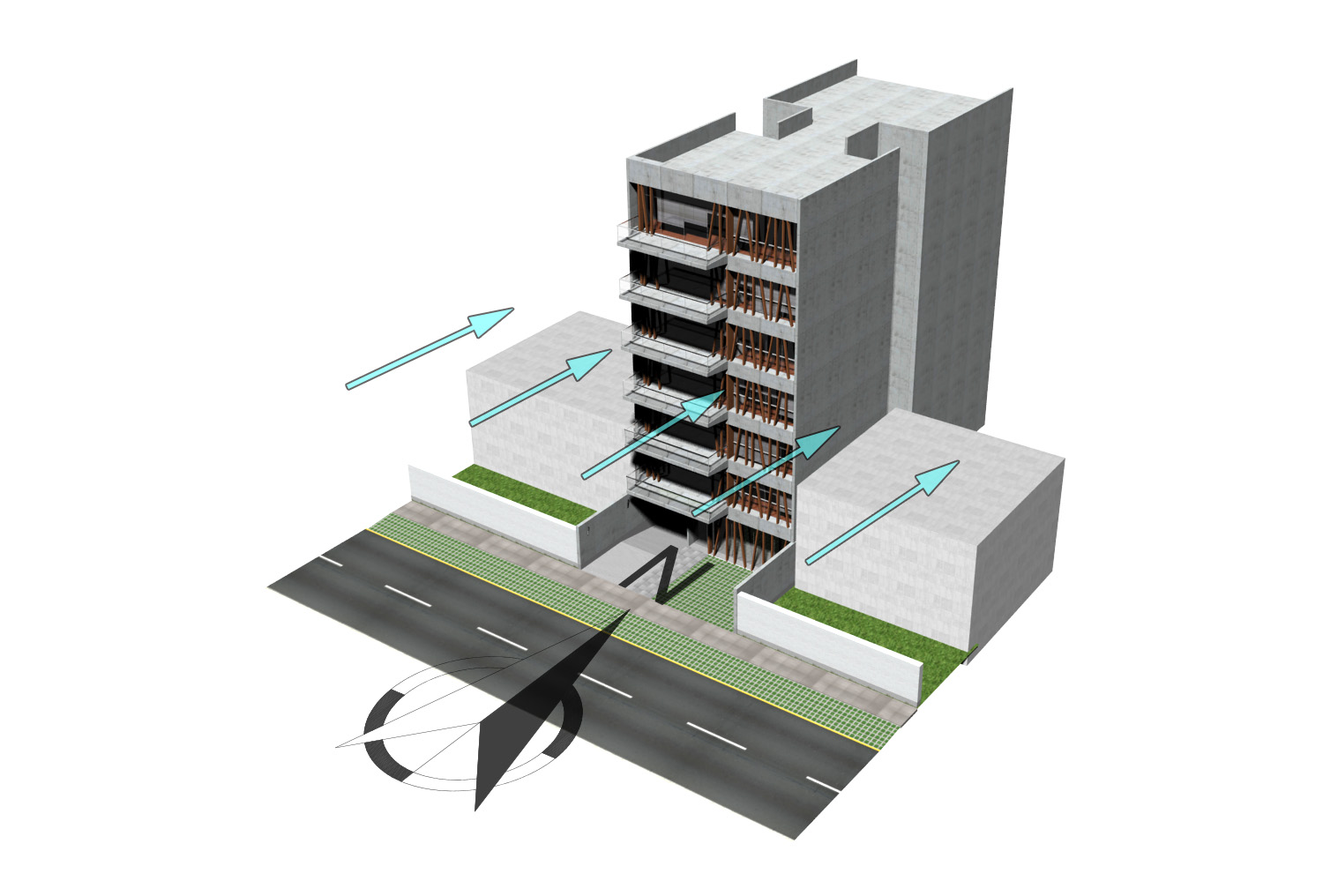 Distribución Vertical edificio San Ignacio de Loyola