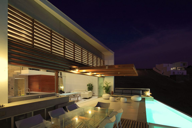 Casa Palillos E3 foto terraza noche
