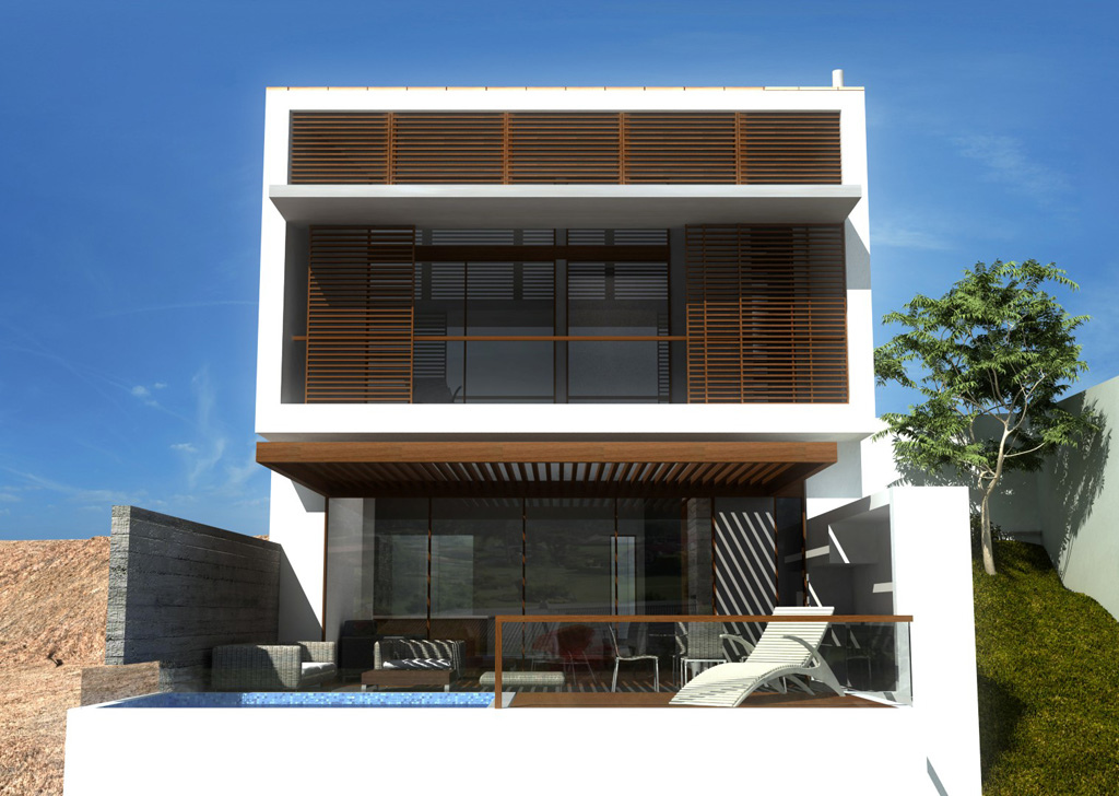 Casa Los Condores, 3d fachada general