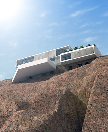 Casa Lomas C7 desde playa vertical