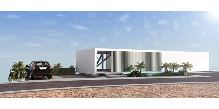 Casa Lomas C7 fachada y cochera