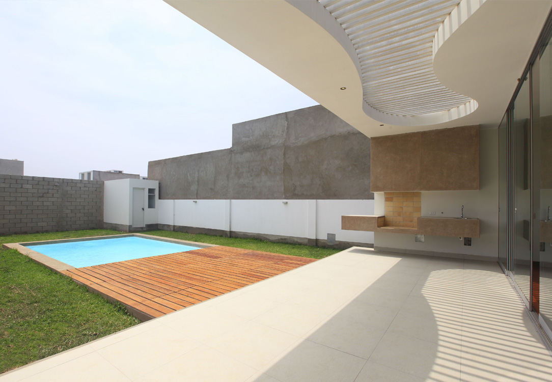 foto hacia la piscina